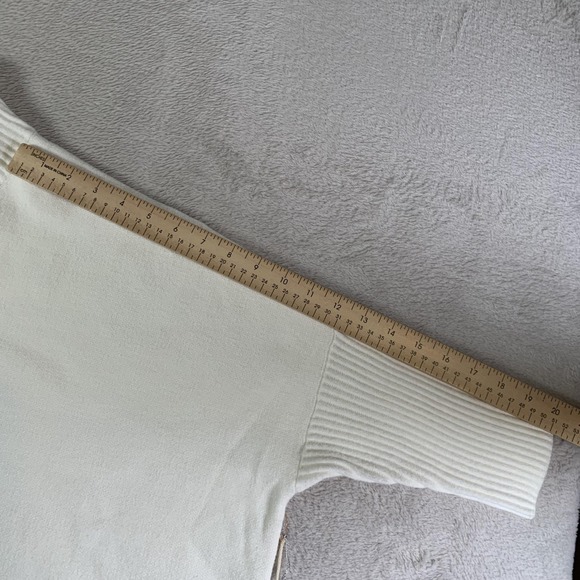 Kerisma Aja Sweater Womens One Size White Rib Turtleneck Dolman Knit Pullover - Picture 10 of 16